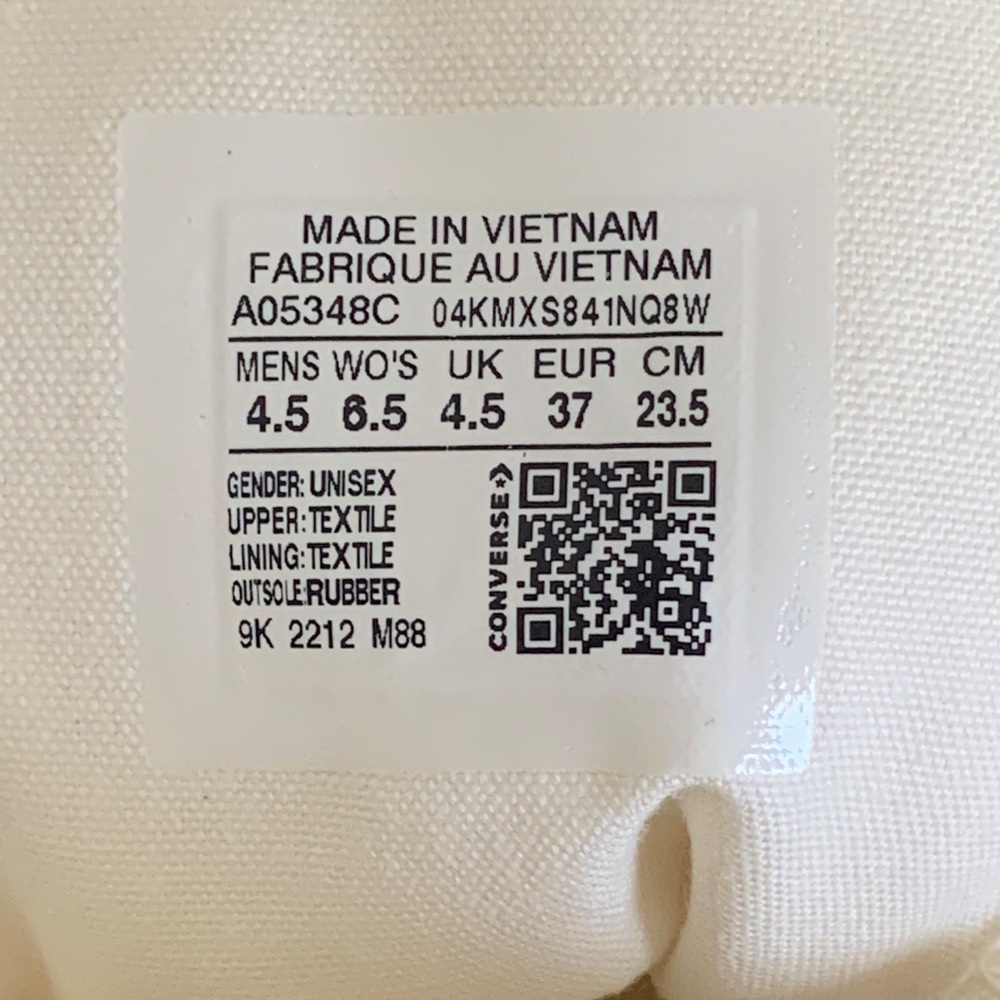 NWOT Converse All Stars Chuck Taylors UNISEX Cream/ Cream Heeled Boots. - Picture 7 of 8